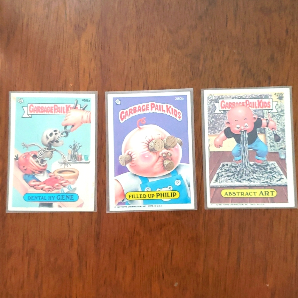 3LOT GARBAGE PAIL KIDS CARDS 1987